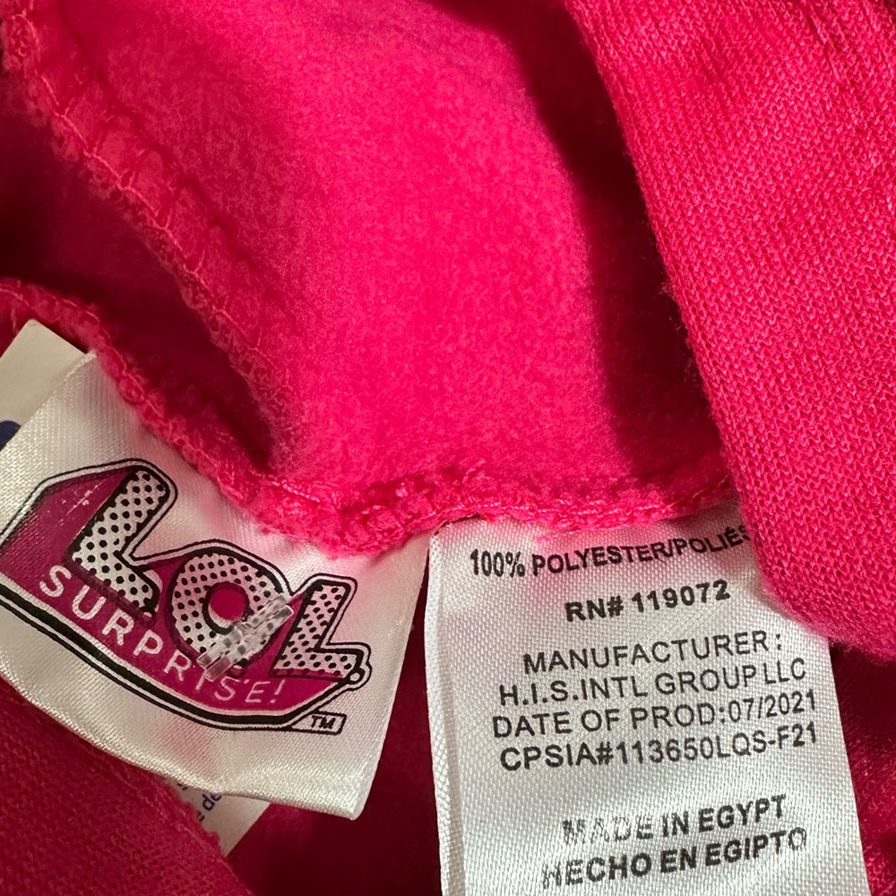 0423 NWT L.O.L. Surprise! Girls Pink Hoodie - Picture 4 of 5